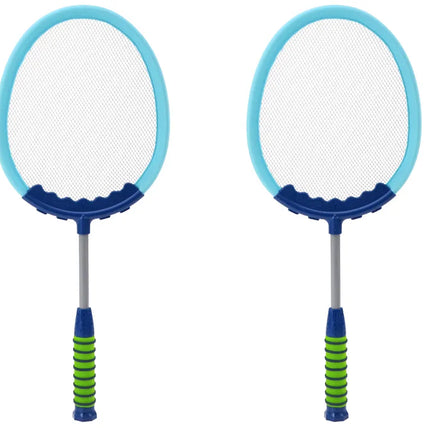 „Badminton Set Blue“ – 2 mėlynos badminton raketės su 2 kamuoliukais