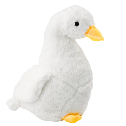 Balta pliušinė žąsis 30 cm