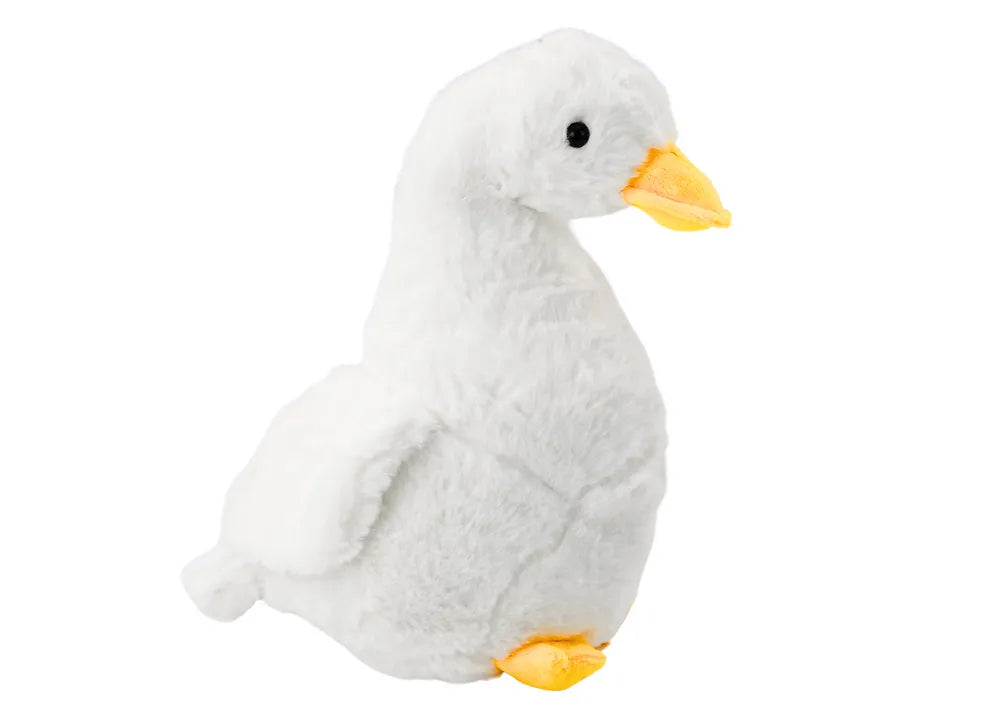 Balta pliušinė žąsis 40 cm