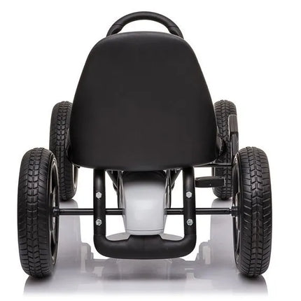 Baltai juodas Mercedes pedalinis gokartas