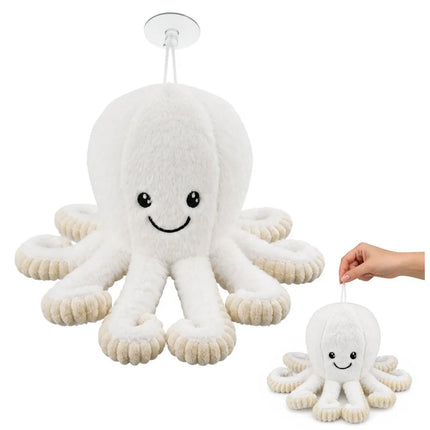 Baltas pliušinis aštuonkojis, 16 cm