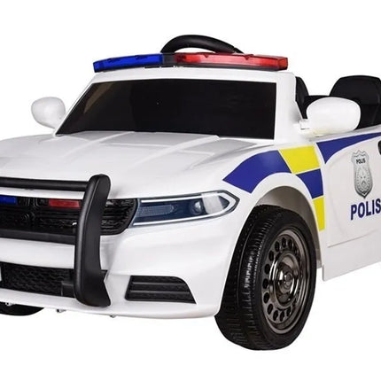 Baltas policijos elektromobilis vaikams