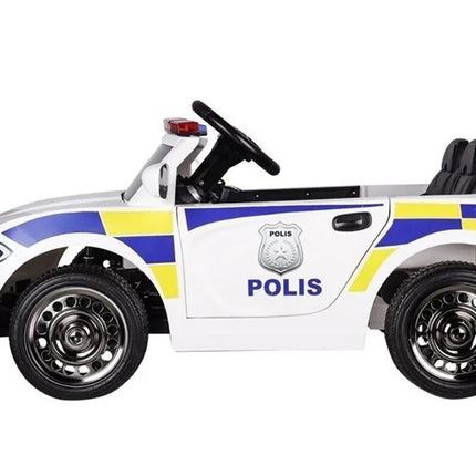 Baltas policijos elektromobilis vaikams
