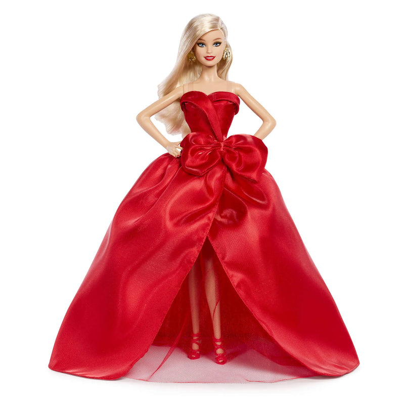 BARBIE HOLIDAY kolekcinė lėlė raudona suknele (JJX65)