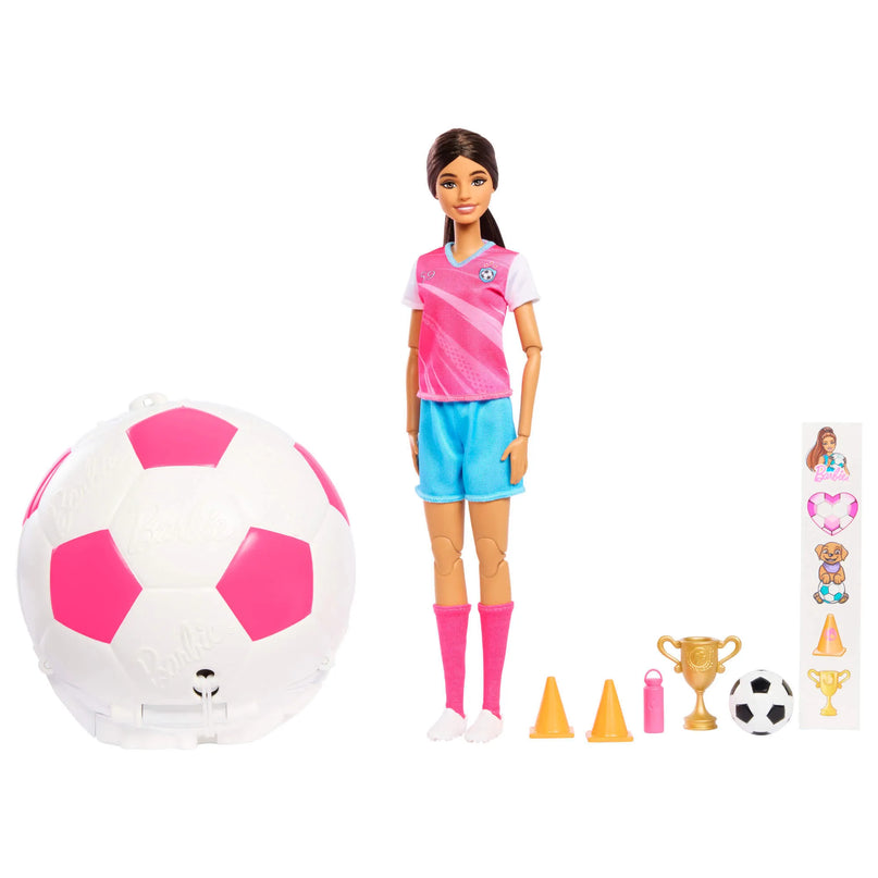 BARBIE ROLL & REVEAL futbolininkės staigmenų rinkinys (JMK20)