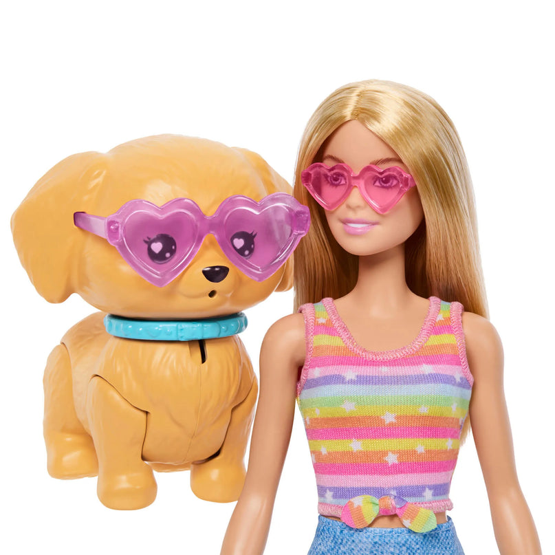 BARBIE SKATE N RUN šviesiaplaukės lėlės su riedučiais rinkinys (JMJ44)