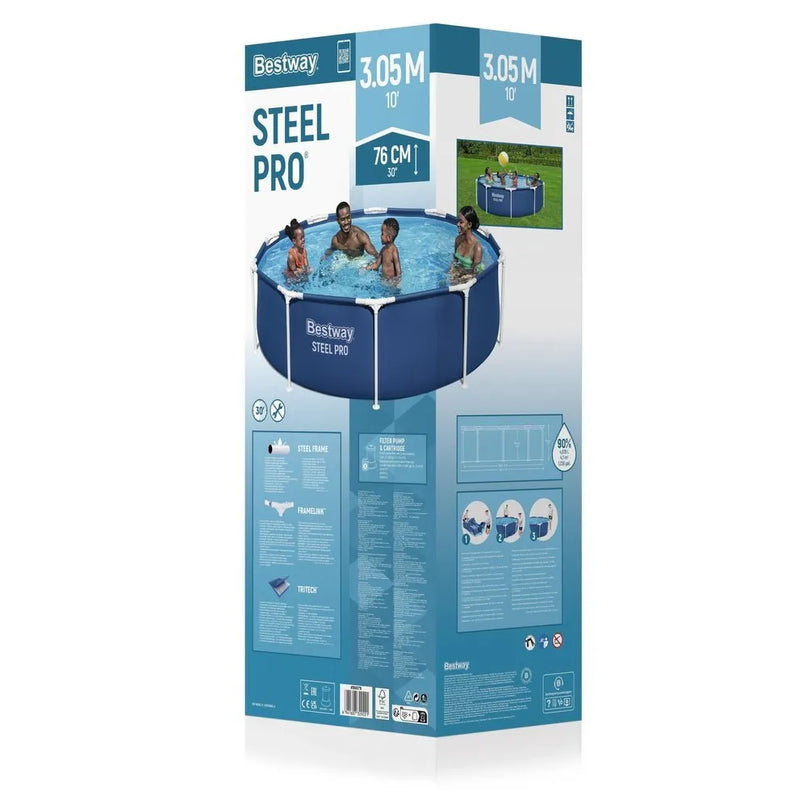 Bestway Steel Pro 305 × 76 cm karkasinis sodo baseinas su siurbliu