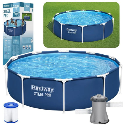 Bestway Steel Pro 305 × 76 cm karkasinis sodo baseinas su siurbliu
