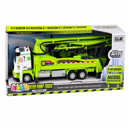 Betono siurbimo automobilis 1:40 su šviesomis, garsais, vandens funkcija ir pavara