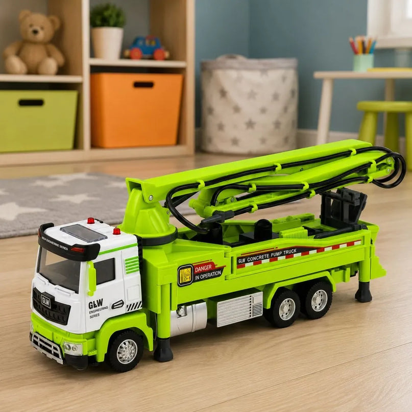 Betono siurbimo automobilis 1:40 su šviesomis, garsais, vandens funkcija ir pavara