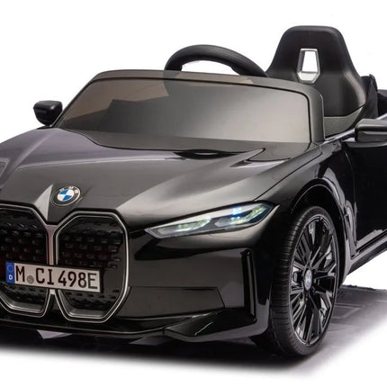 BMW i4 4×4 JE1009 juodas akumuliatorinis automobilis vaikams