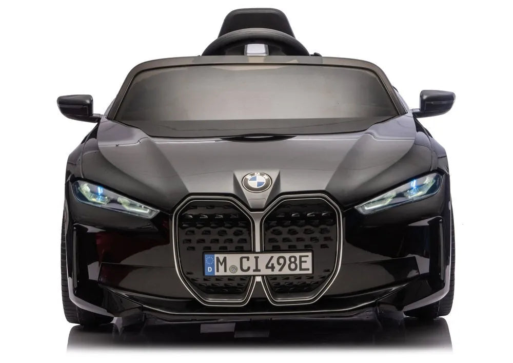 BMW i4 4×4 JE1009 juodas akumuliatorinis automobilis vaikams