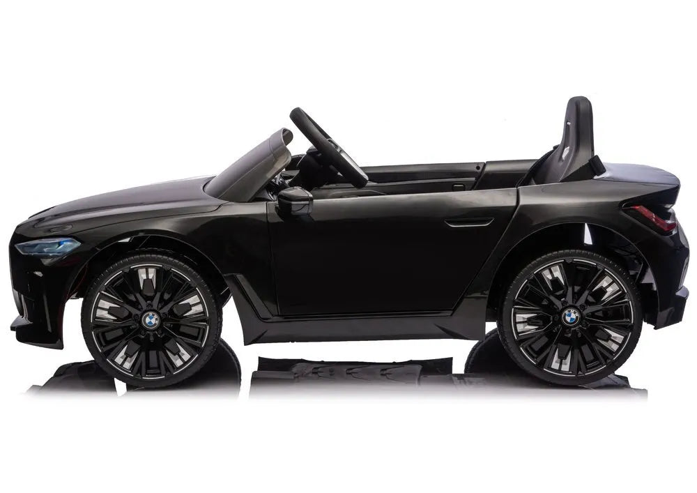 BMW i4 4×4 JE1009 juodas akumuliatorinis automobilis vaikams