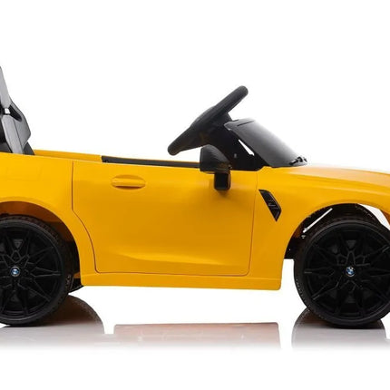 BMW M4 SX2418 akumuliatorinis automobilis vaikams – geltonas