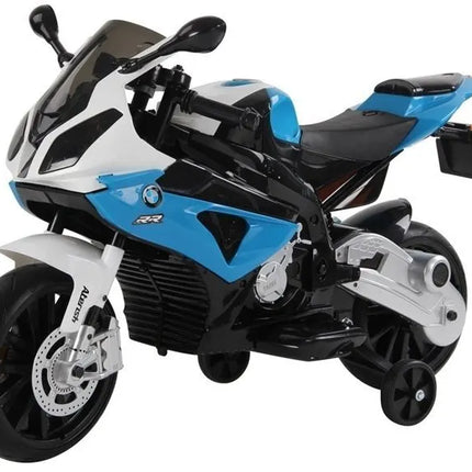 BMW S1000RR mėlynas – elektrinis motociklas vaikams