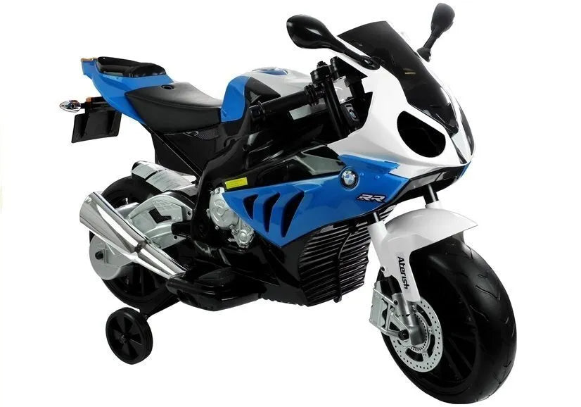 BMW S1000RR mėlynas – elektrinis motociklas vaikams