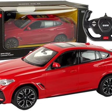BMW X6 M Rastar 1:14 raudonas R/C automobilis