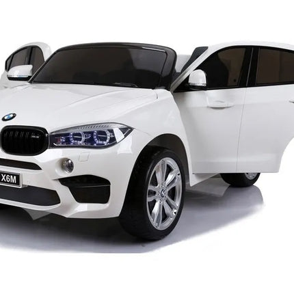 BMW X6M baltas – elektrinis automobilis vaikams