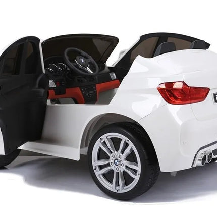BMW X6M baltas – elektrinis automobilis vaikams