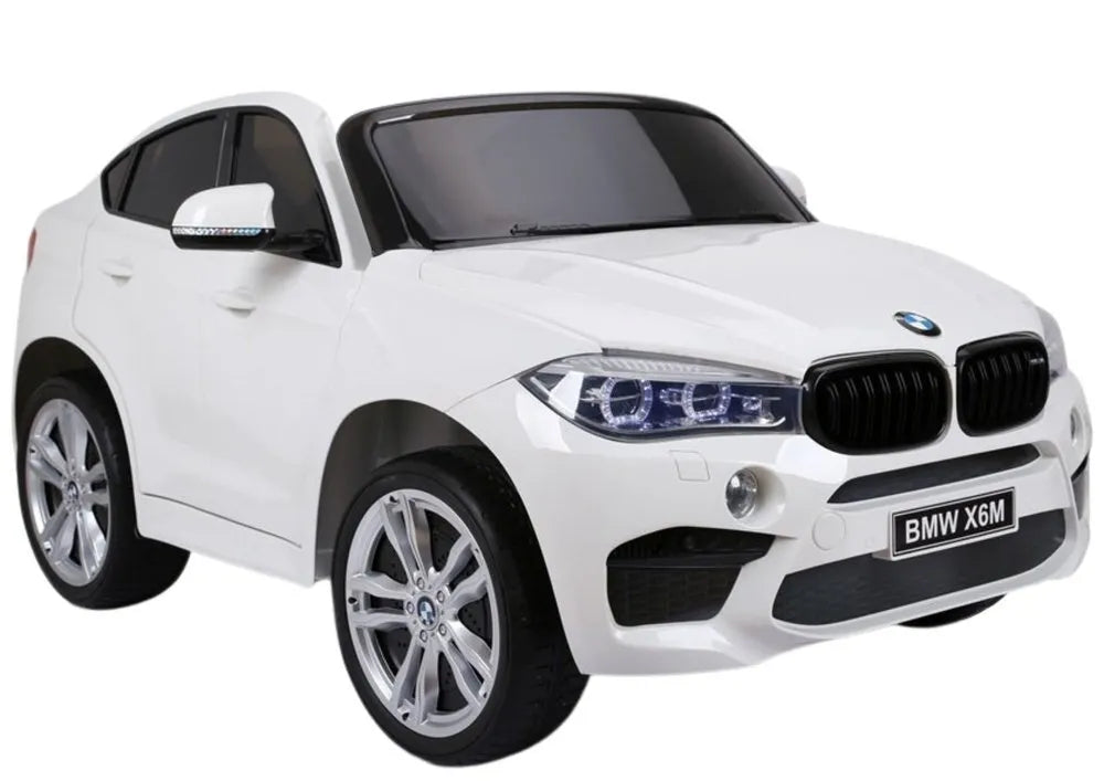 BMW X6M baltas – elektrinis automobilis vaikams