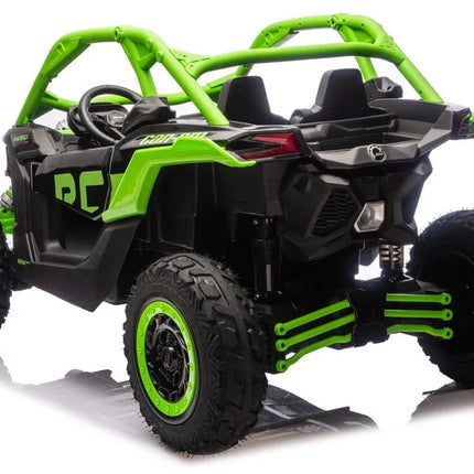 CAN‑AM Turbo RR 24V 4×4 žalias elektromobilis