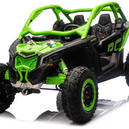 CAN‑AM Turbo RR 24V 4×4 žalias elektromobilis