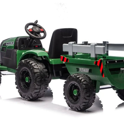 CH9959B elektromobilis–traktorius su priekaba, tamsiai žalias, 24V