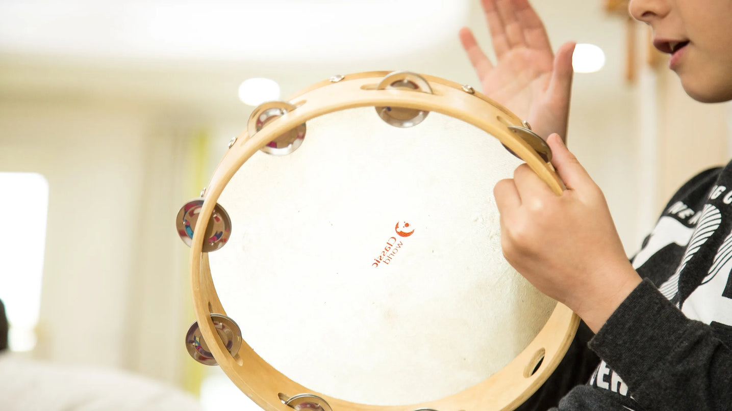 „CLASSIC WORLD EDU“ muzikinis instrumentas – tamburinas, 25 cm.