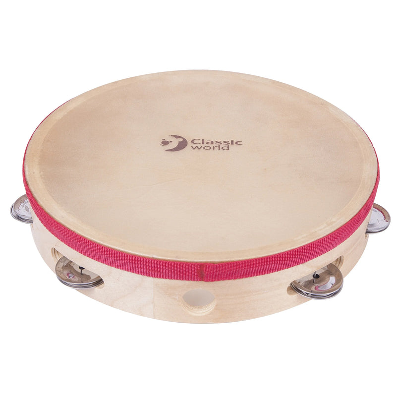 „CLASSIC WORLD EDU“ muzikinis instrumentas – tamburinas, 25 cm.