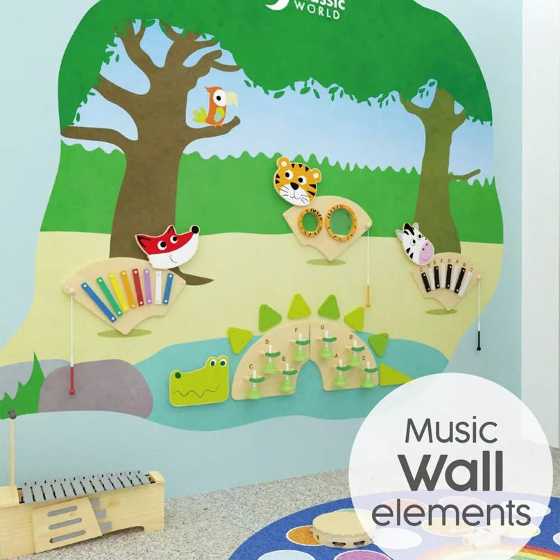 CLASSIC WORLD EDU muzikinė XL sieninė lenta KROKODILAS