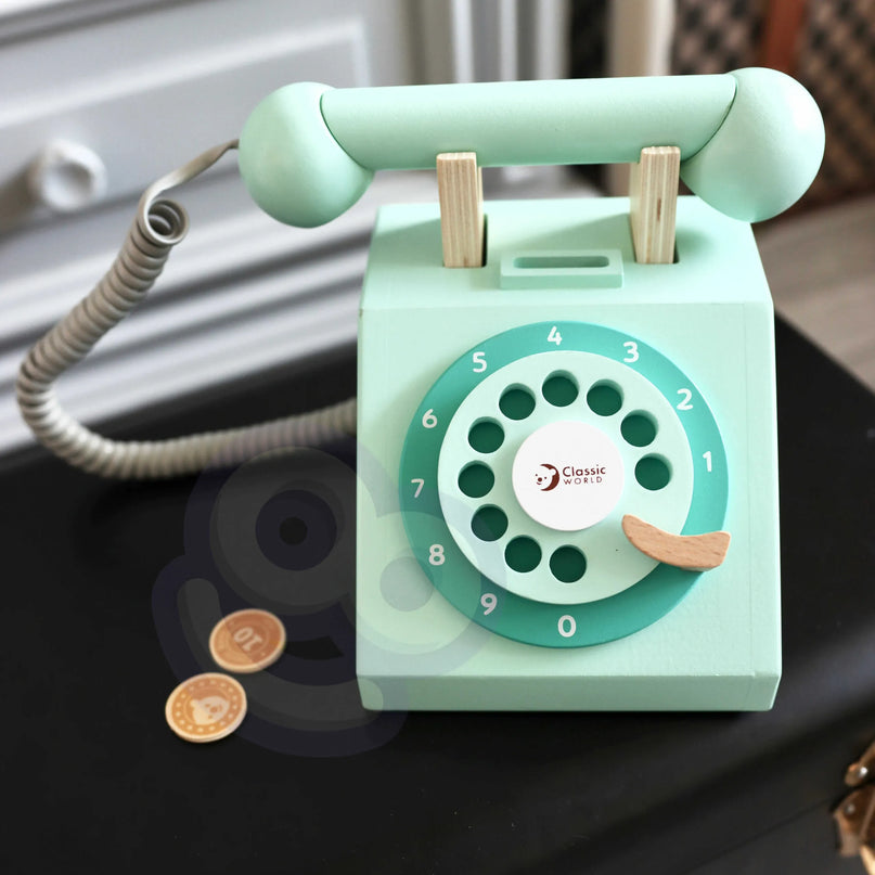 CLASSIC WORLD klasikinis medinis telefonų rinkinys vaikams
