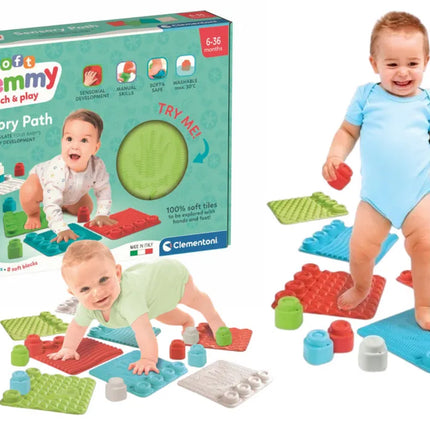 Clemmy minkštas sensorinis takelis kūdikiams