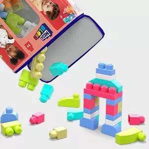 MEGA BLOKS kaladėlių rinkinys (krepšyje 60 det.) (CYP67)