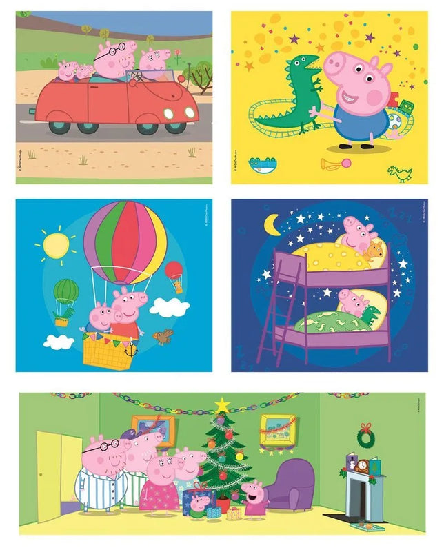 Dėlionės 10in1 „Peppa“ – Super Spalvos