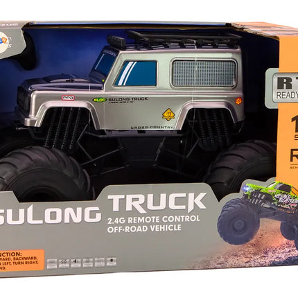 Didelis RC bekelės visureigis 1:6 su guminiais ratais, garsais ir 2.4G valdymu