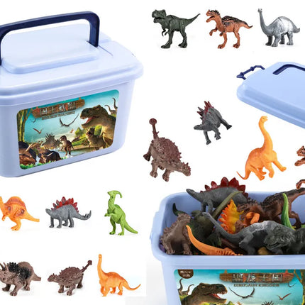 Dinozaurų figūrėlių rinkinys – 46 elementai, parkas, kiaušiniai, aplinkos detalės