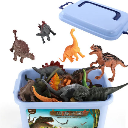 Dinozaurų figūrėlių rinkinys – 46 elementai, parkas, kiaušiniai, aplinkos detalės