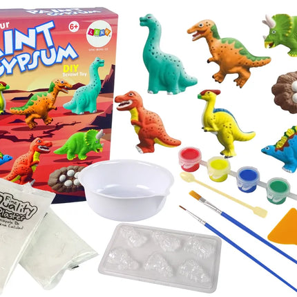 Dinozaurų gipso liejimo ir dažymo rinkinys