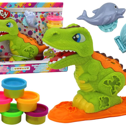Dinozaurų plastilino rinkinys – 6 spalvos