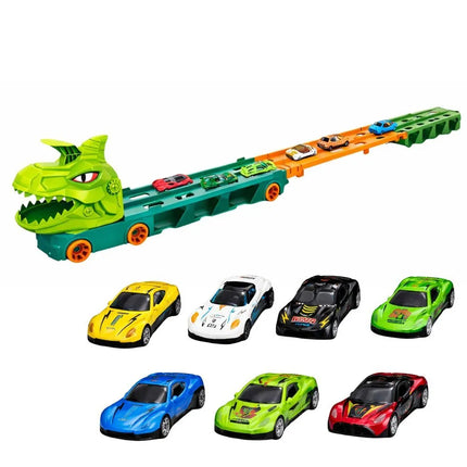 Dinozaurų sunkvežimis su 2,1 m trasa – 4in1 rinkinys