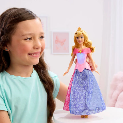 DISNEY PRINCESS lėlė Aurora su spalvos keitimo funkcija (JLK24)