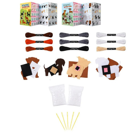 DIY Dogs siuvimo rinkinys vaikams – 6 veltinio šuniukai