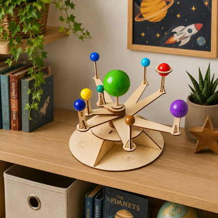 DIY medinis Saulės sistemos modelis vaikams