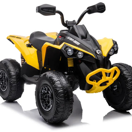 DK‑CA002 12V 10Ah 4×4 geltonas vaikiškas elektrinis keturratis