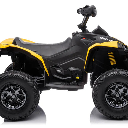 DK‑CA002 12V 10Ah 4×4 geltonas vaikiškas elektrinis keturratis