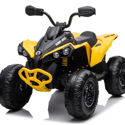 DK‑CA002 12V 10Ah 4×4 geltonas vaikiškas elektrinis keturratis