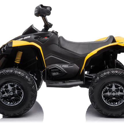 DK‑CA002 12V 10Ah 4×4 geltonas vaikiškas elektrinis keturratis