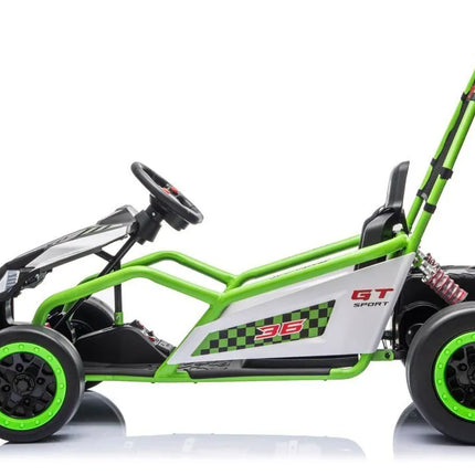 DM‑107 – 24V 7Ah – 2×200W „Mute Motor“ – DRIFT – Žalias