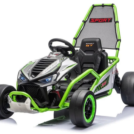DM‑107 – 24V 7Ah – 2×200W „Mute Motor“ – DRIFT – Žalias