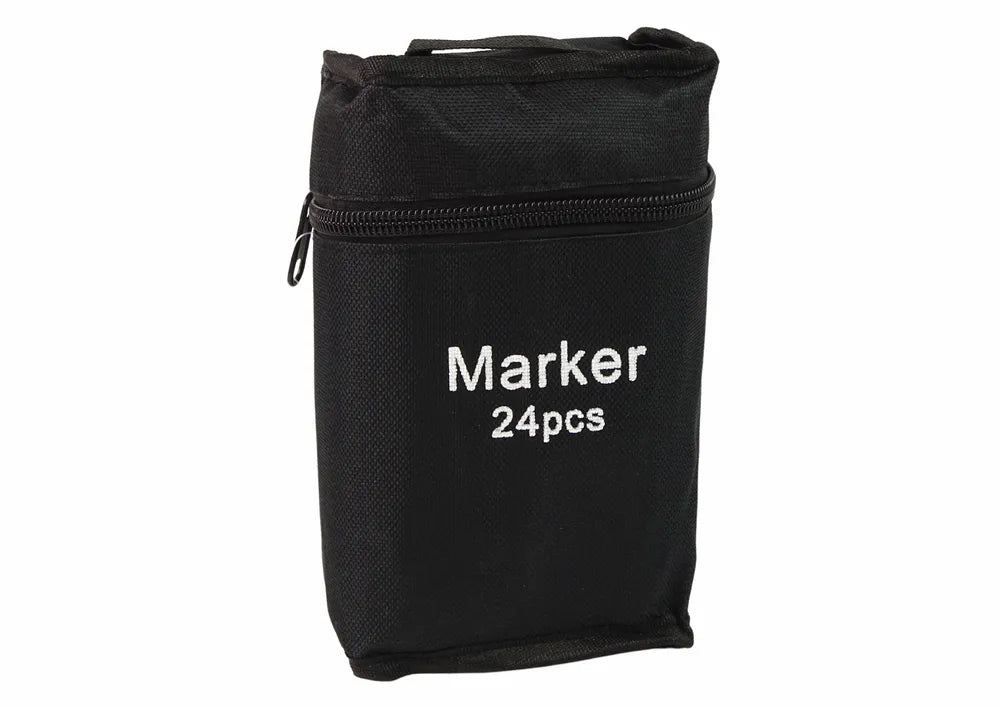 Dvipusiai alkoholio pagrindo markeriai – 24 vnt., Pro Touch + dėklas